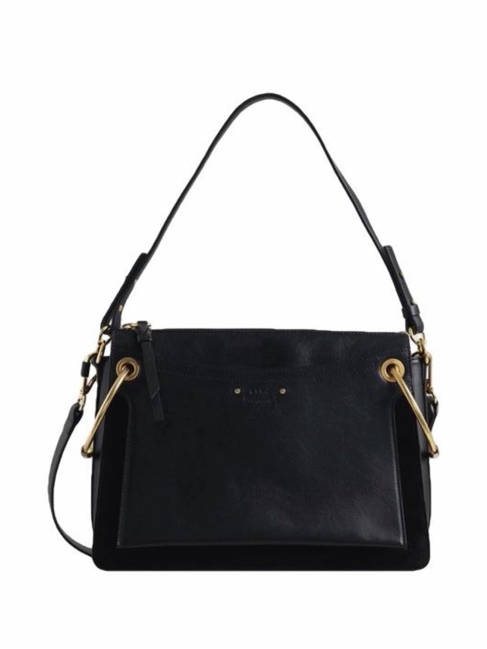 Chloé Black Shoulder Bag with Gold Hardware